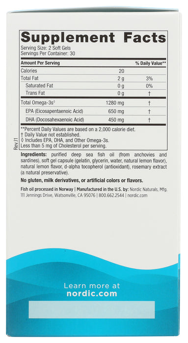 Ultimate Omega, 1280mg, 60sgel