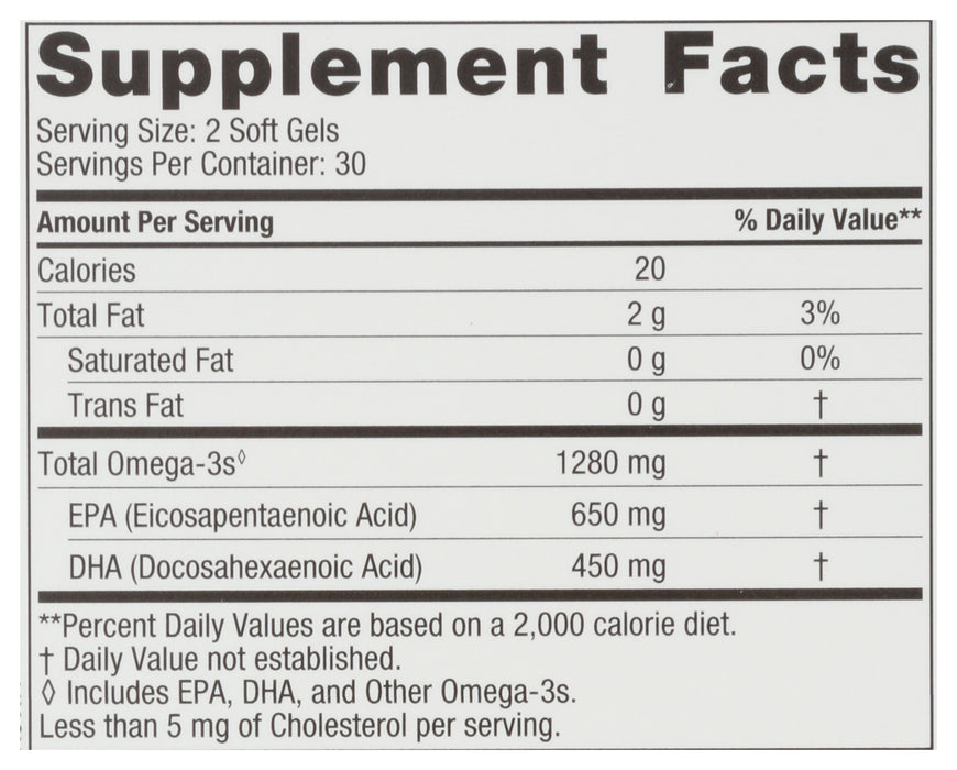 Ultimate Omega, 1280mg, 60sgel