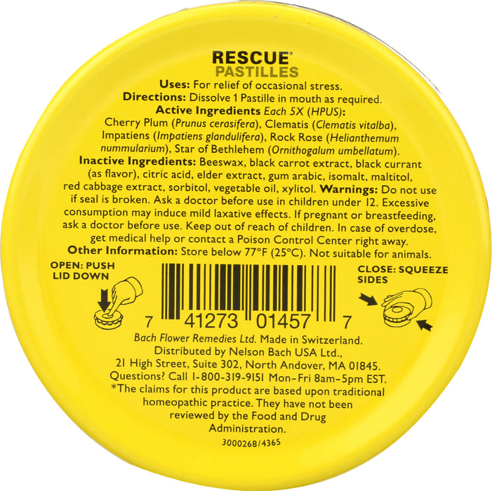 Rescue Remedy Pastilles Tin, Black Current, 50 g