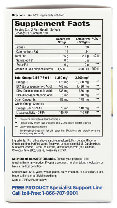 Vital Omega Critical Care 2350mg, 60 sgel