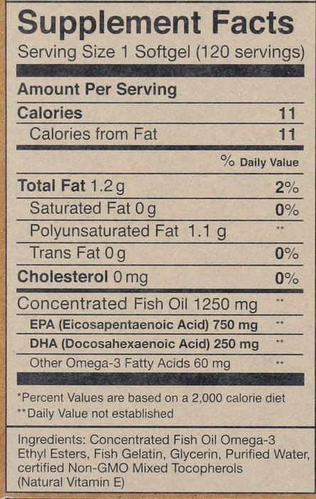 Peak EPA, 1000mg, 120 sgel