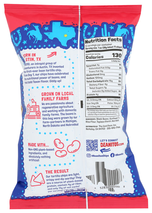 Black Bean Chips, Orig Sea Salt, 5 oz