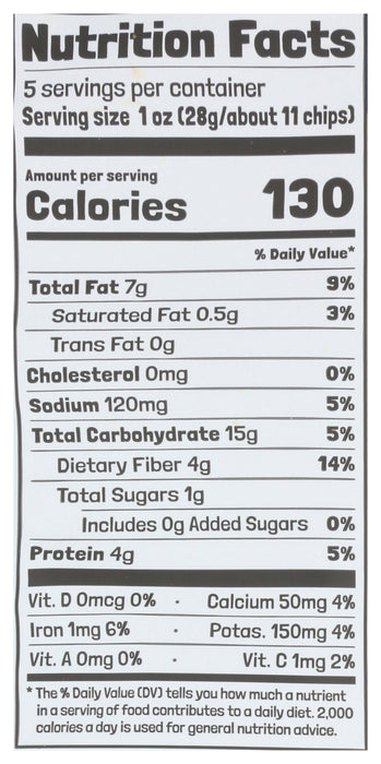 Black Bean Chips, Orig Sea Salt, 5 oz