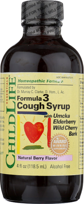 Formula 3 Cough Syrup, Berry, 4 floz