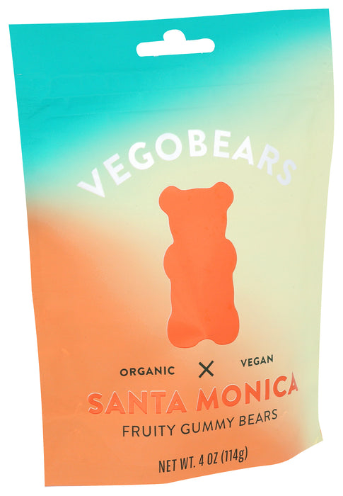 Santa Monica Fruity Gummy Bears, Veg Org, 4 oz