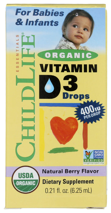 Vitamin D3 Drops for Babies & Infants, Berry, Org, 10 ml