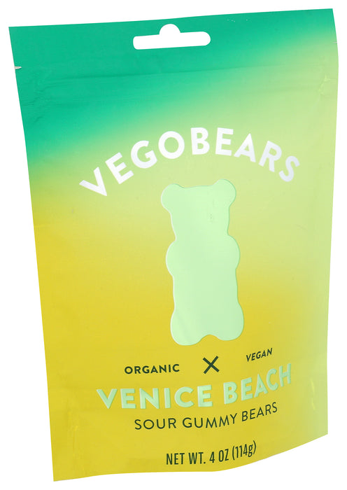Venice Beach Sour Gummy Bears, Veg Org, 4 oz