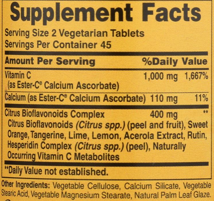 Ester-C w/Citrus Bioflavonoids 500mg, 90 vtab