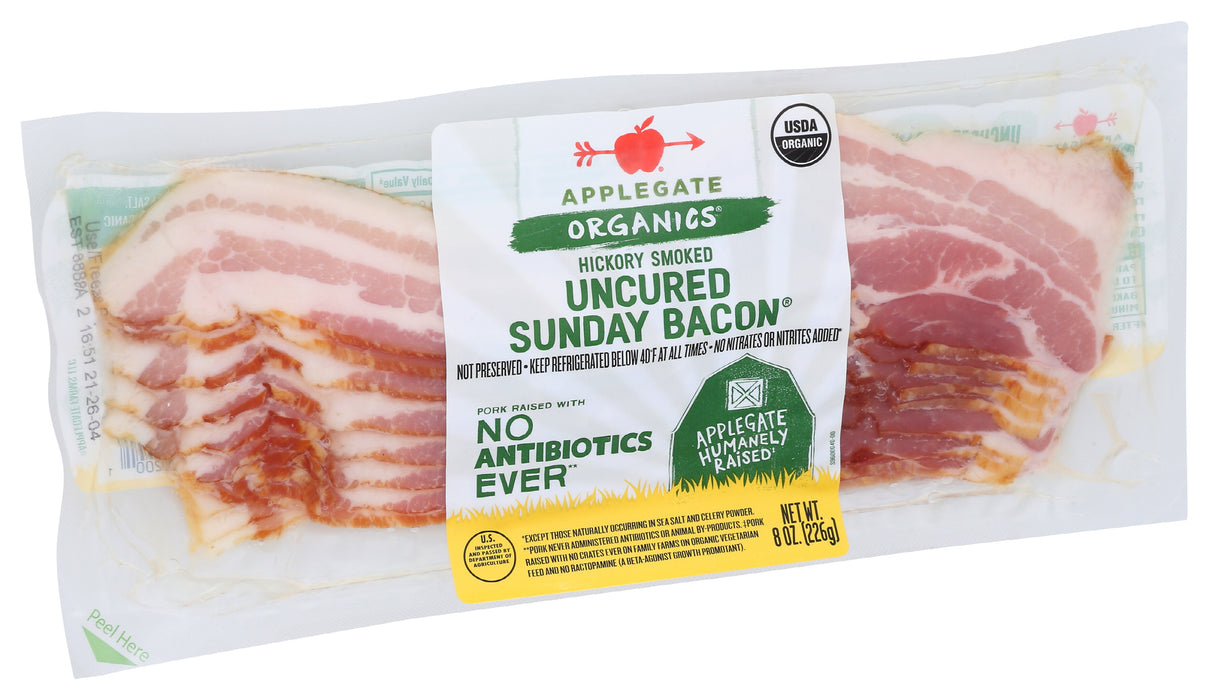 Sunday Bacon, Uncured, Org, 8 oz