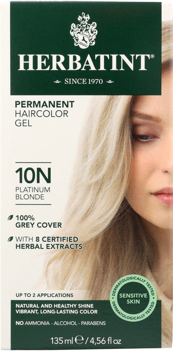 Permanent Hair Color Gel 10N Platinum Blonde, 4.56 oz