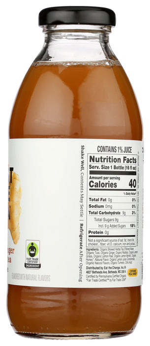 Lemon Ginger Caffeine Free Tea, Org, 16 fl oz