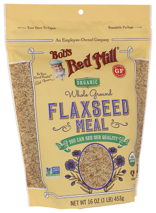 Brown Flaxseed Meal, Org, 16 oz