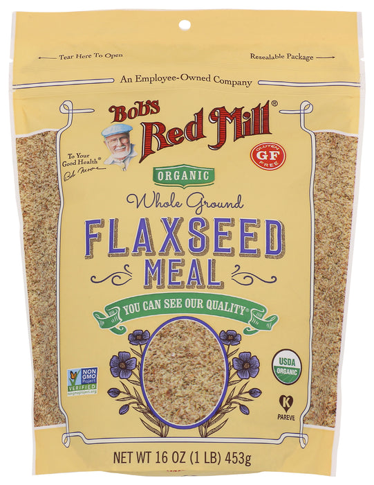 Brown Flaxseed Meal, Org, 16 oz