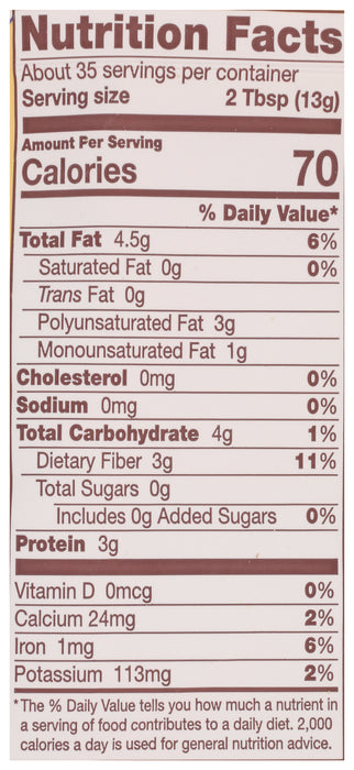 Brown Flaxseed Meal, Org, 16 oz