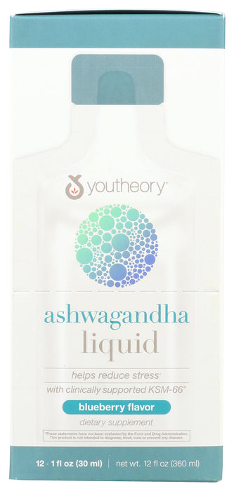 Ashwagandha Liquid, Blueberry, 1 oz / 12 ct