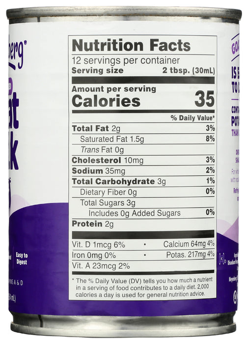 Evaporated Goat Milk, 12 floz