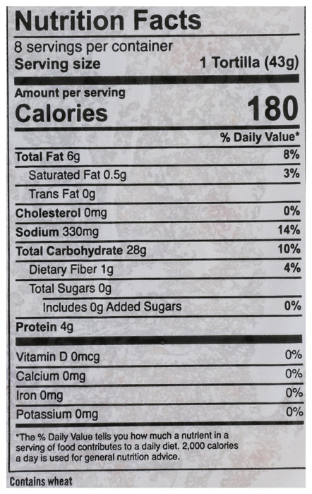 Flour Tortillas 8ct, 12 oz