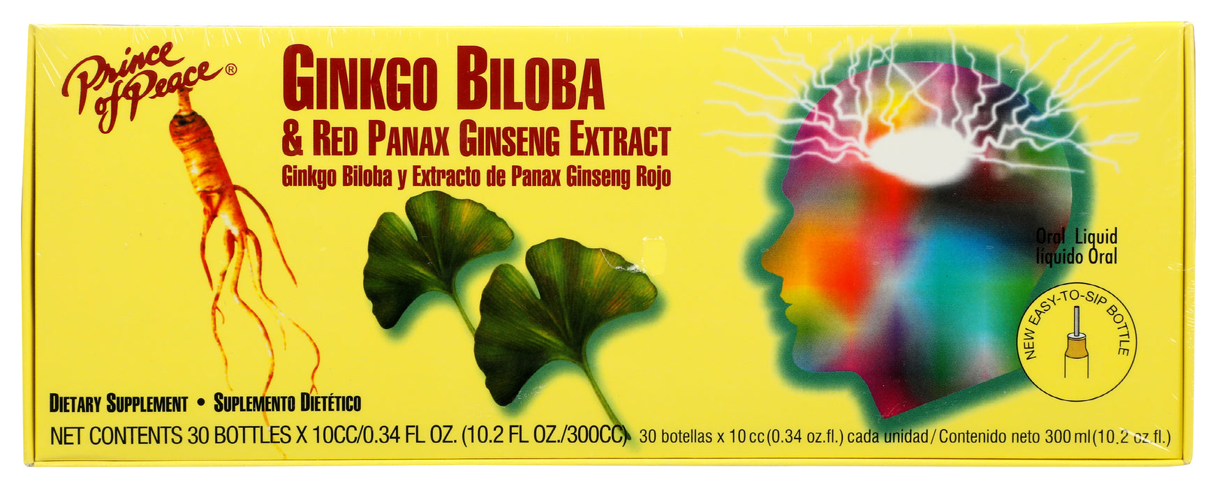 Ginkgo Biloba & Red Panax Ginseng Extract 10 cc, 30 bottles