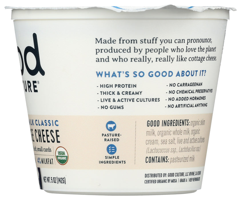 Cottage Cheese, Org 5 oz