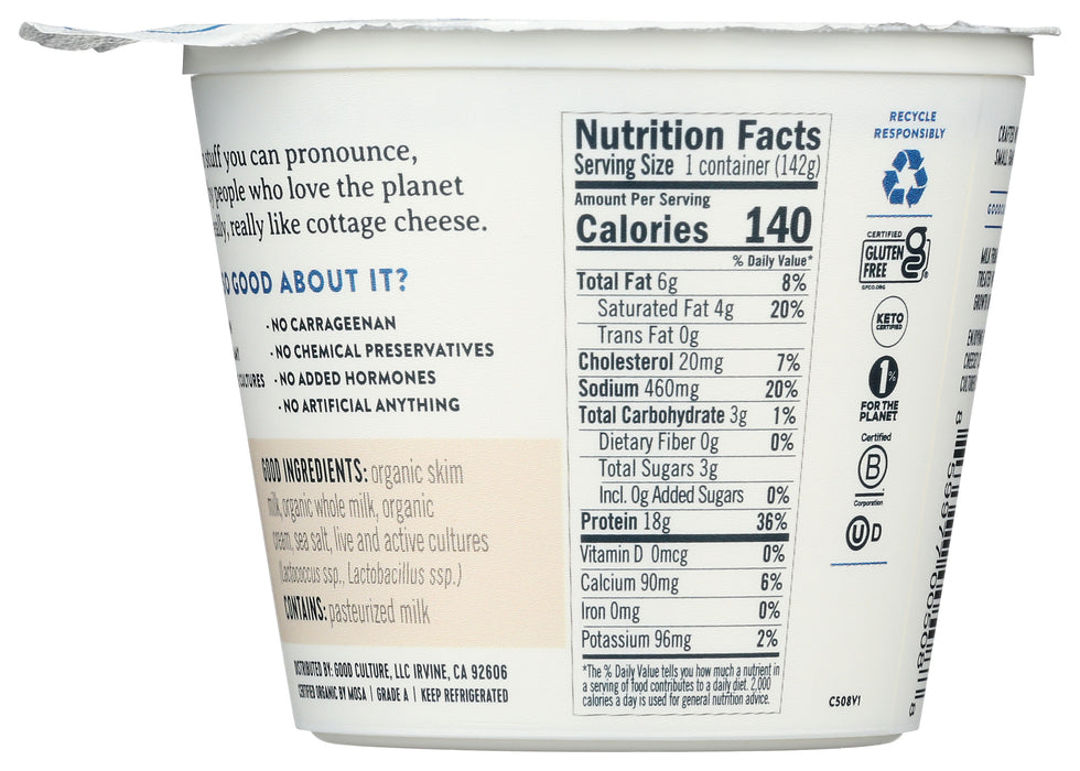 Cottage Cheese, Org 5 oz