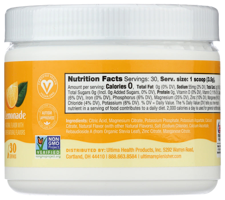 Electrolyte Powder, Lemonade, 30 serv