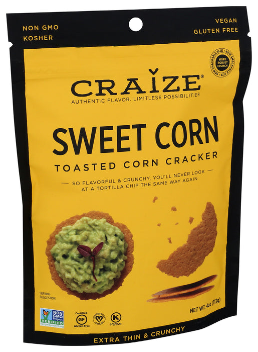 Sweet Corn Toasted Corn Crackers, Vegan GF, 4 oz