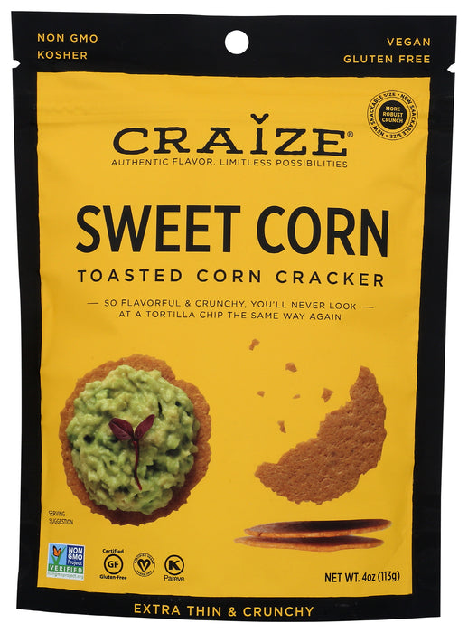Sweet Corn Toasted Corn Crackers, Vegan GF, 4 oz