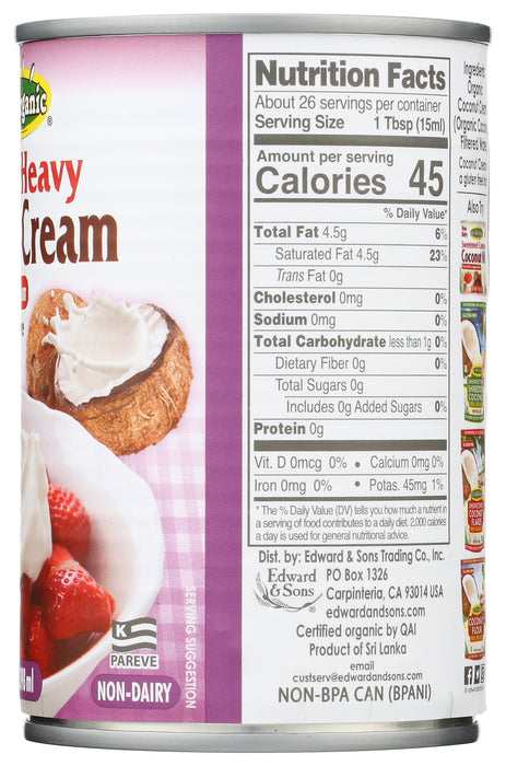Heavy Coconut Cream, Org, 13.5 floz