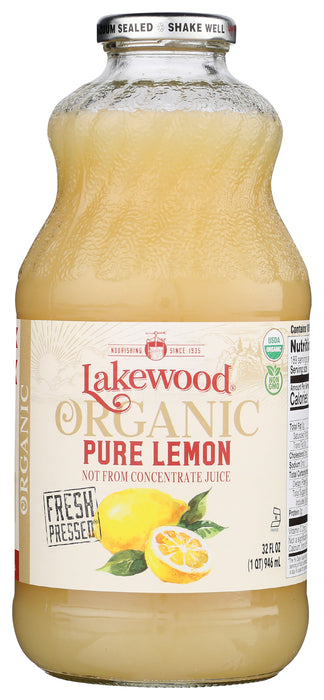 Pure Lemon Juice, Org, 32 fl oz