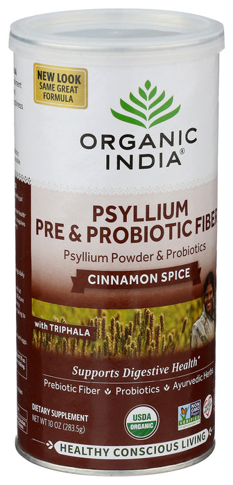 Psyllium, Org, Pre & Probiotics Fiber, Cinnamon Spice, 10oz