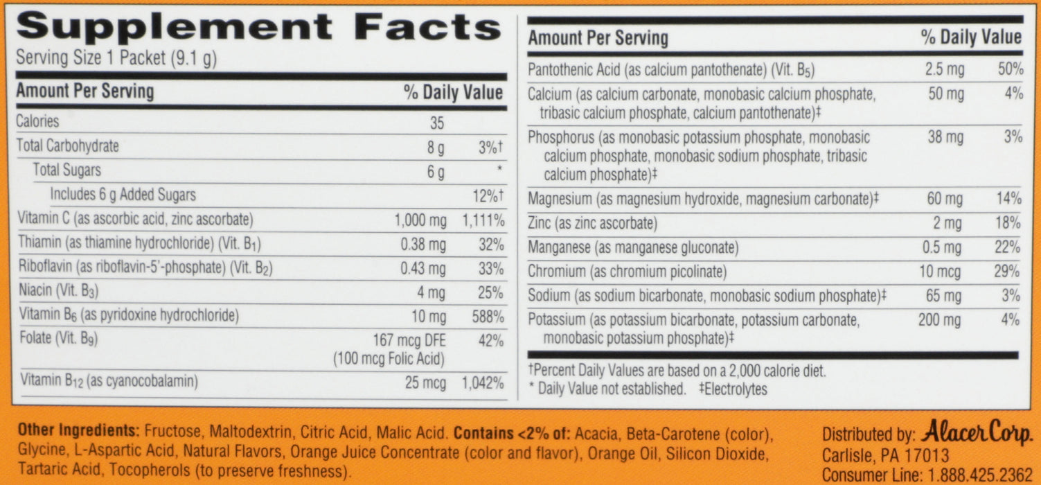 Emergen-C, Super Orange, 30pk