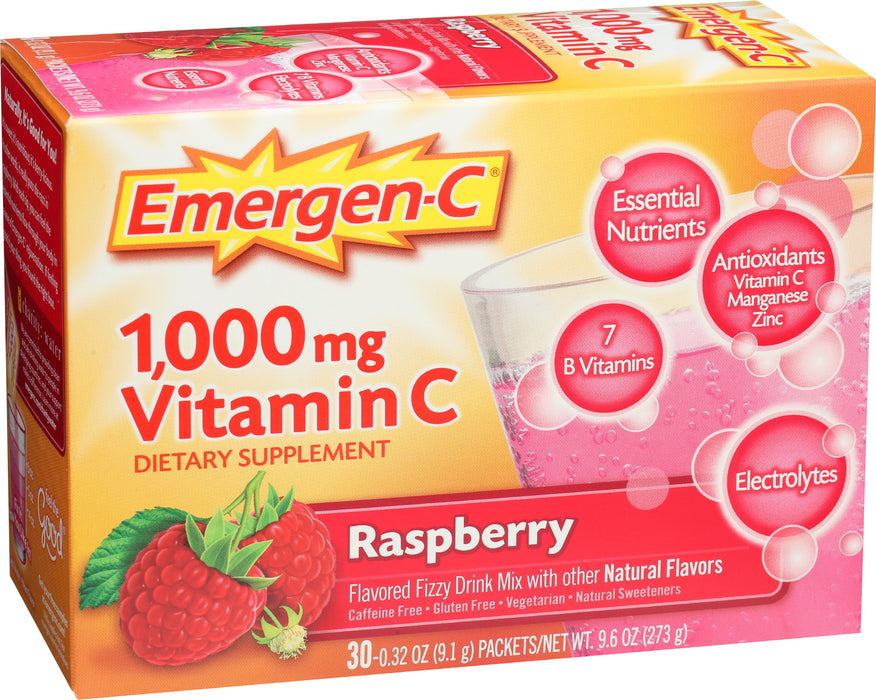 Emergen-C, Raspberry, 30 pk