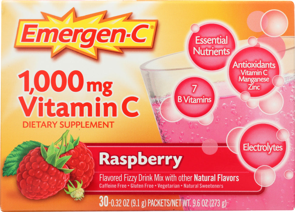 Emergen-C, Raspberry, 30 pk