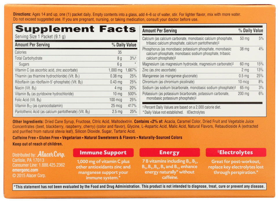 Emergen-C, Raspberry, 30 pk