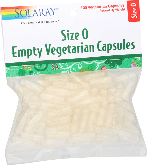 Size 0 Empty Vegetarian Capsules, 100cap