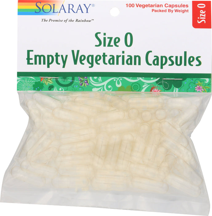 Size 0 Empty Vegetarian Capsules, 100cap