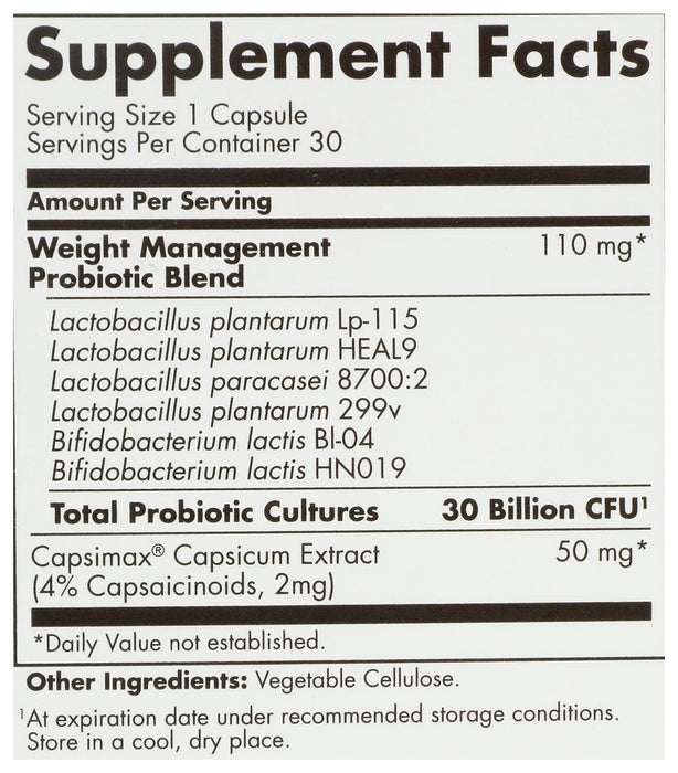 Weight Management Probiotic 30B, 30 vcap