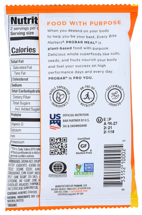 Wholeberry Blast Meal Bar, GF, 3 oz