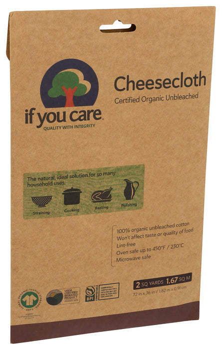 Cheesecloth, Unbleached Org, 72"x36", 2 sqyd