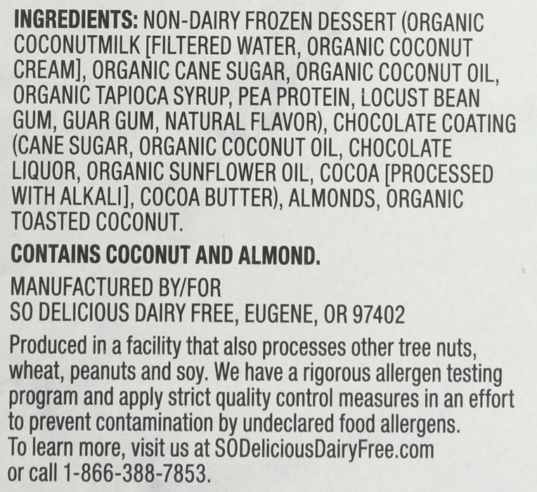 Coconut Almond Dipped Bar, Non-Dairy, 9.2 floz