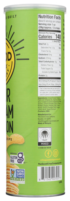Sour Cream & Onion Potato Crisps, GF, 5.6 oz