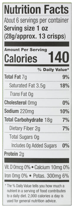 Sour Cream & Onion Potato Crisps, GF, 5.6 oz