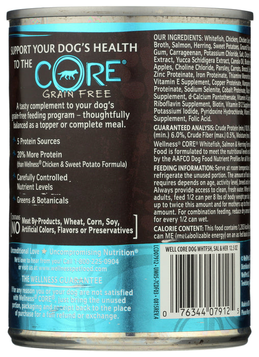 Dog Food, Core Whitefish, Salmon & Herring Formula, 12.5 oz
