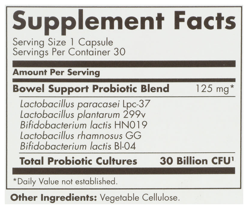 Bowl Support Probiotic 30B, 30 vcap