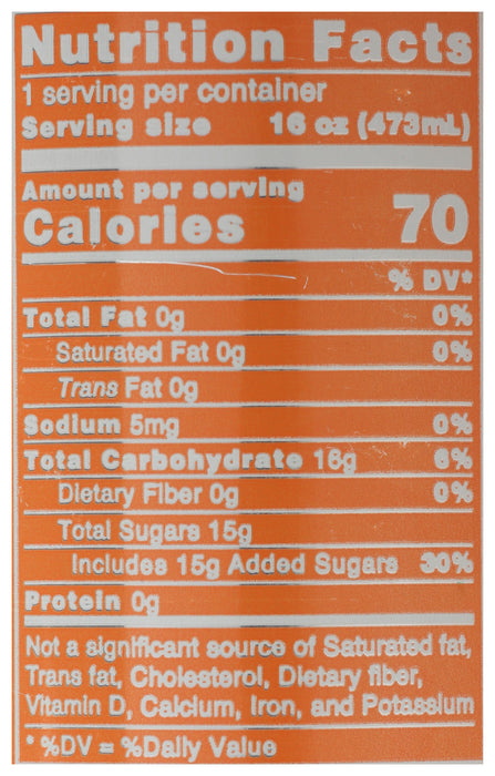 Sparkling Yerba Mate Tea, Peach, Org, 16 floz