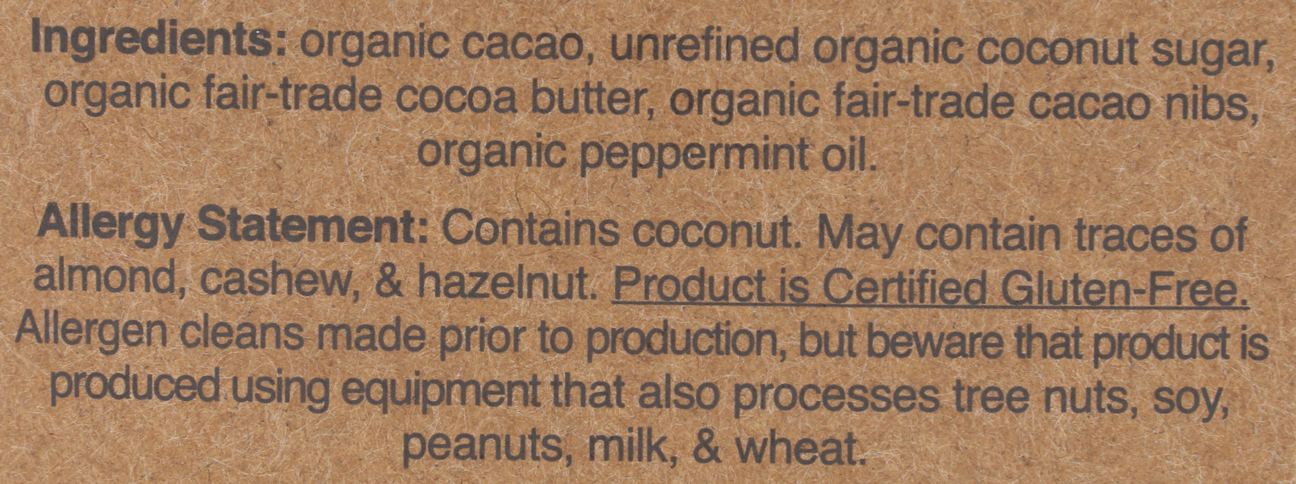 Dark Chocolate Bar, Crunchy Mint, Org, 2.1 oz