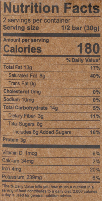 Dark Chocolate Bar, Crunchy Mint, Org, 2.1 oz