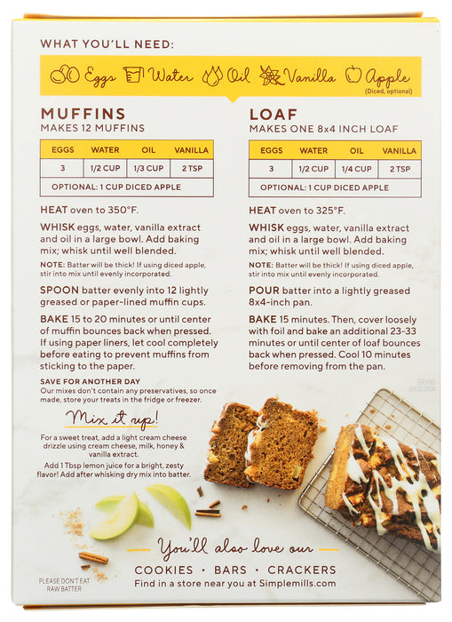 Apple Cinnamon Muffin & Bread Almond Flour Baking Mix, 9 oz