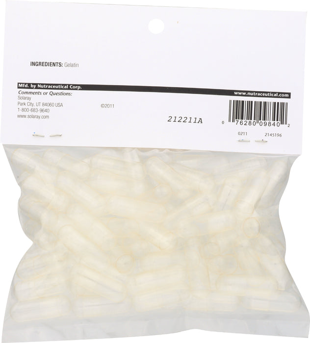 Size 00 Empty Gelatin Capsules, 100cap