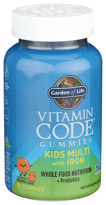 Vitamin Code Kids Multi with Iron, Orange, 90 gummy